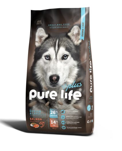 PURELİFE PLUS SOMONLU YETİŞKİN KÖPEK MAMASI 15KG