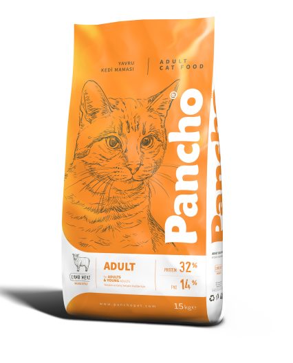 PANCHO KUZU ETLİ YETİŞKİN KEDİ MAMASI 15KG