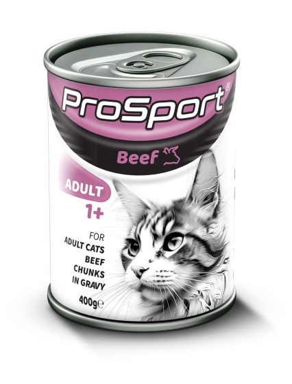 PROSPORT CHUNK SIĞIR ETLİ YETİŞKİN KEDİ KONSERVE MAMA 400GR
