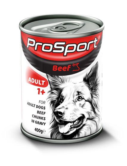 PROSPORT CHUNK SIĞIR ETLİ YETİŞKİN KÖPEK KONSERVE MAMA 400GR
