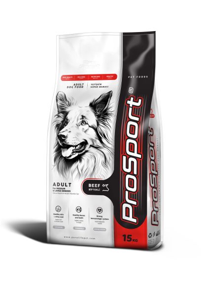 PROSPORT BİFTEKLİ YETİŞKİN KÖPEK MAMASI 15KG