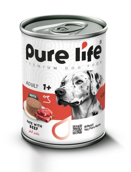 PURELİFE PATE SIĞIR ETLİ YETİŞKİN KÖPEK KONSERVE MAMA 400GR