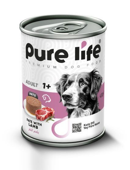 PURELİFE PATE KUZU ETLİ YETİŞKİN KÖPEK KONSERVE MAMA 400GR