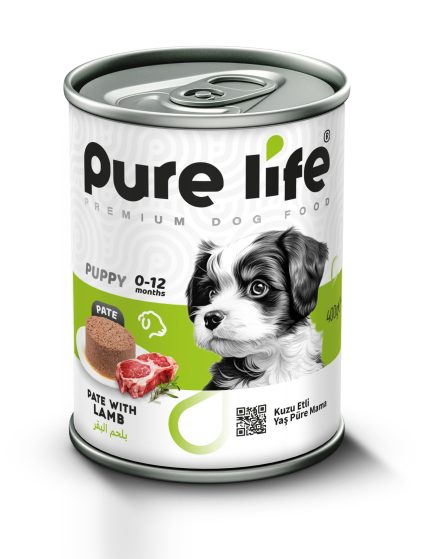 PURELİFE PATE KUZU ETLİ YAVRU KÖPEK KONSERVE MAMA 400GR
