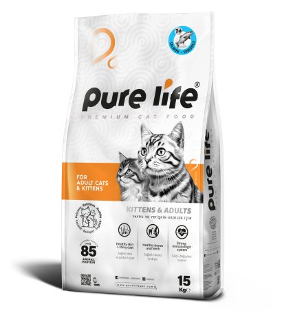 PURELİFE YETİŞKİN BALIK ETLİ KEDİ MAMASI 15 KG