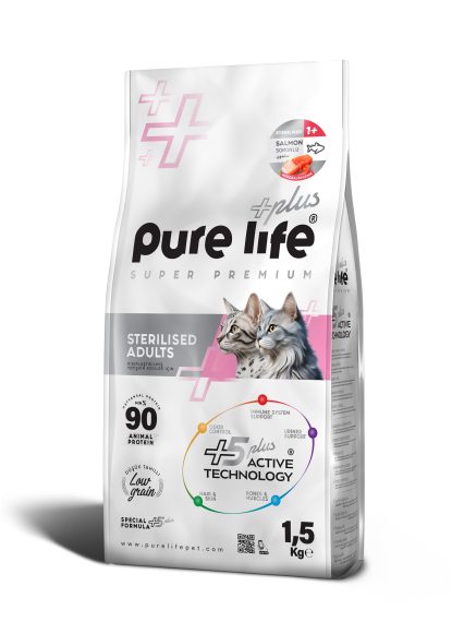PURELİFE PLUS SOMONLU KISIRLAŞ. KEDİ MAMASI 1.5KG