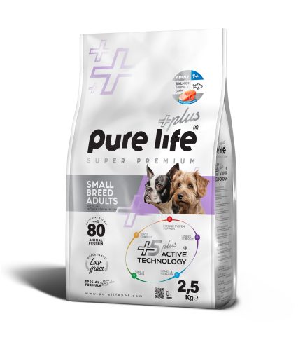 PURELİFE PLUS SOMONLU KÜÇÜK IRK YET. KÖPEK MAMASI 2.5KG