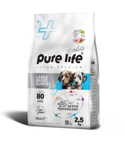 PURELİFE PLUS KUZULU BÜYÜK IRK YAVRU KÖPEK MAMASI 2.5KG