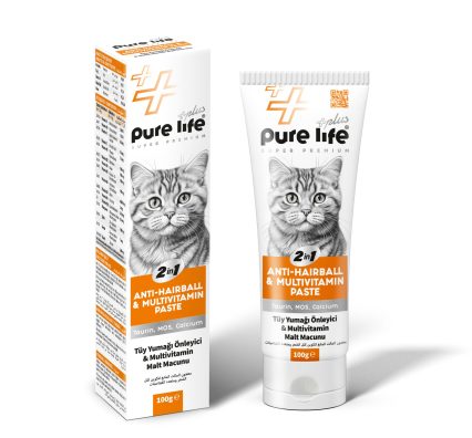 PURELİFE PLUS KEDİ TÜY YUMAĞI ÖNLEYİCİ MULTİVİTAMİN MACUN 100GR