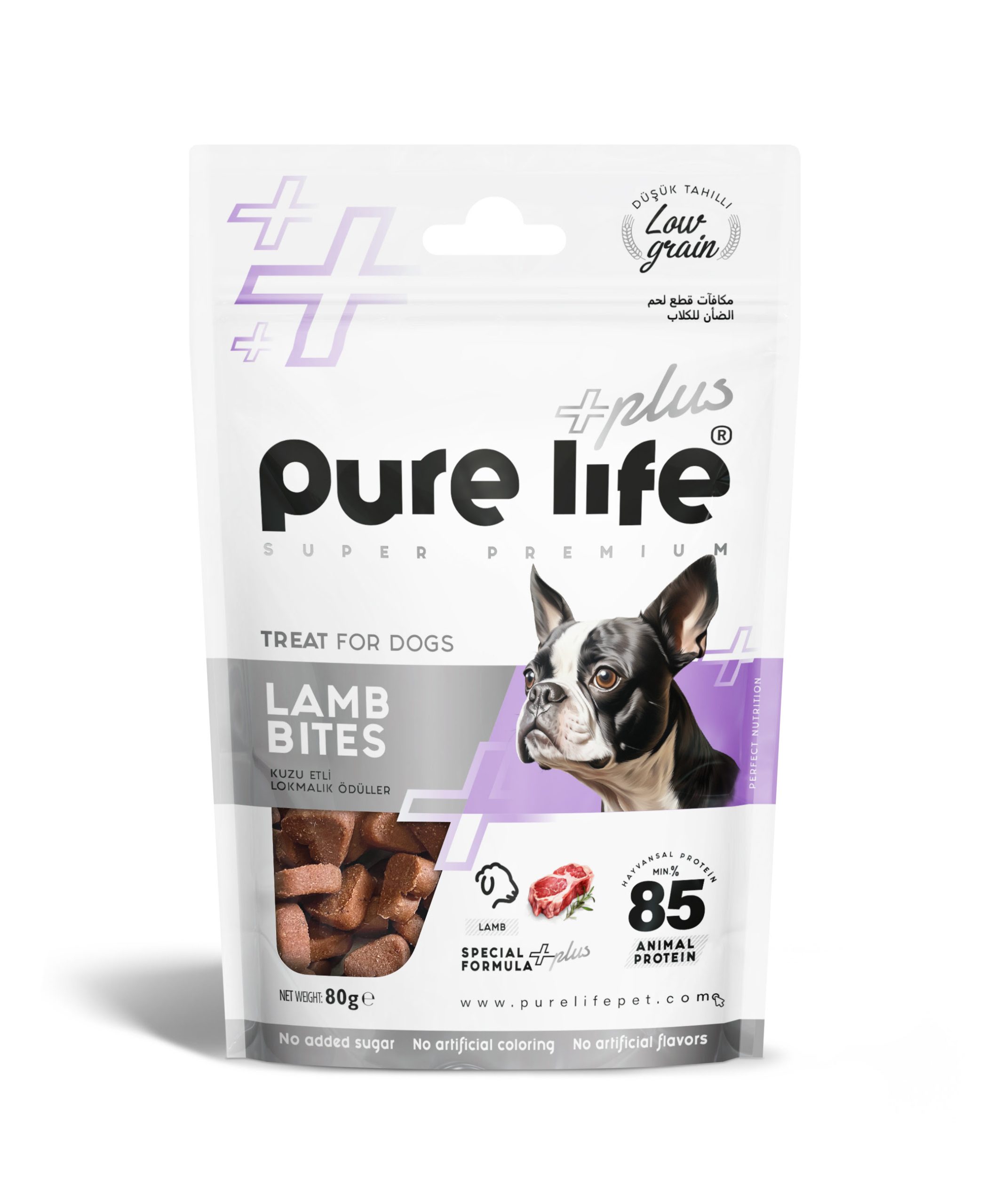 PURELİFE PLUS KUZU ETLİ KÖPEK ÖDÜL MAMASI 80GR