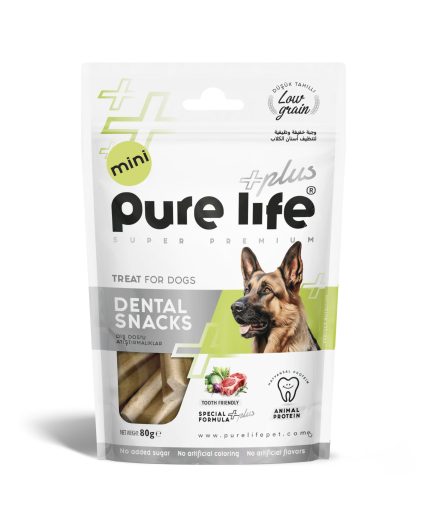 PURELİFE PLUS DİŞ DOSTU KÖPEK ATIŞTIRMALIKLARI MİNİ 80GR