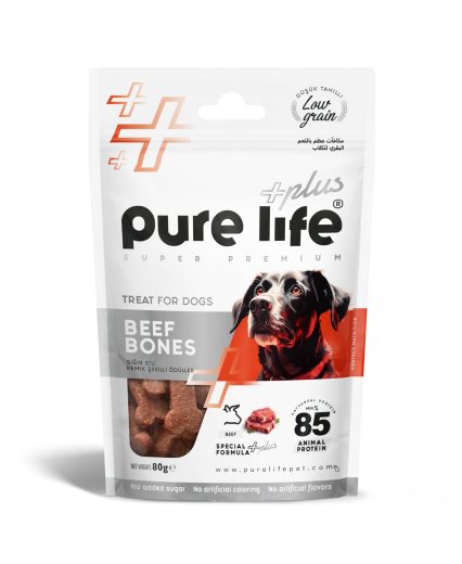 PURELİFE PLUS KÖPEK ÖDÜL KEMİĞİ SIĞIR ETLİ 80GR