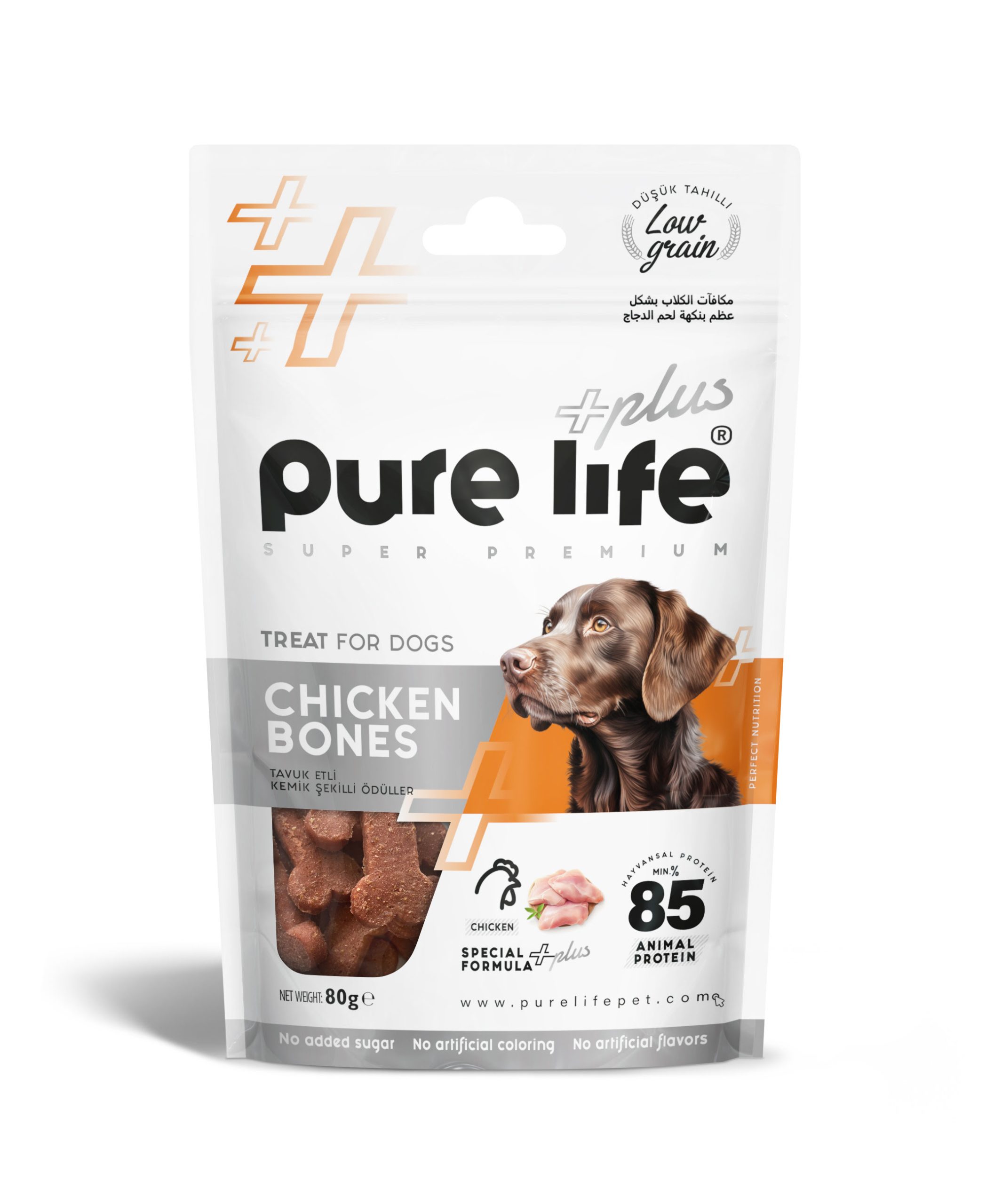 PURELİFE PLUS KÖPEK ÖDÜL KEMİĞİ TAVUK ETLİ 80GR