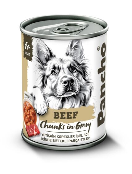 PANCHO BİFTEKLİ YETİŞKİN KÖPEK KONSERVE MAMA 400GR