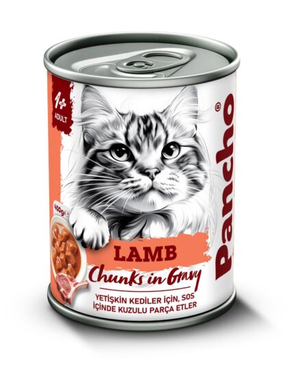 PANCHO KUZU ETLİ YETİŞKİN KEDİ KONSERVE MAMA 400GR