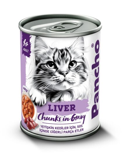 PANCHO CİĞER ETLİ YETİŞKİN KEDİ KONSERVE MAMA 400GR
